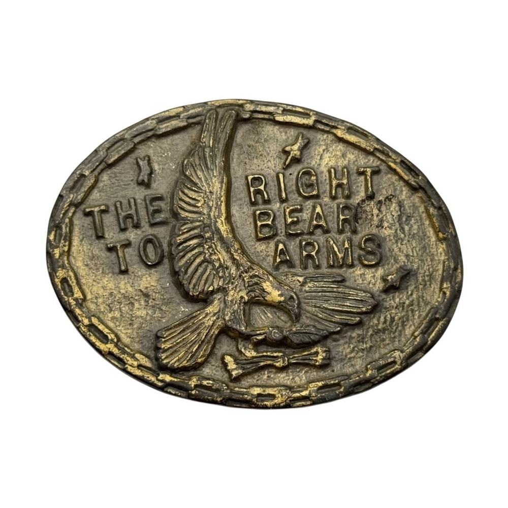 The Right to Bear Arms Eagle Patriotic Belt Buckle